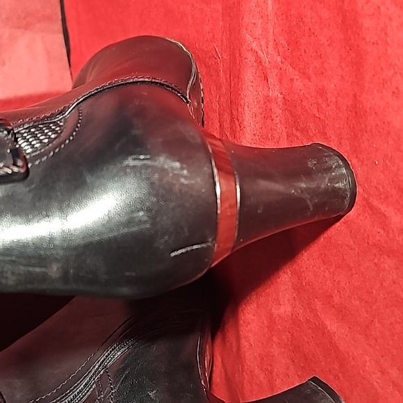 Blondo heeled Gorgeous Black Leather Waterproof Boots Comfortable 10M - Picture 6 of 16